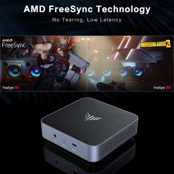 KAMRUI Mini Gaming PC, AMD Ryzen 7 5700U(up to 4.3Ghz) 16GB RAM 512GB NVME SSD, Mini Computer Small Gaming Desktop PC,Upgrade Capacity, 4K UHD, Type-C, WiFi6/BT5.2