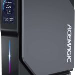 ACE S1 Mini PC with LCD Screen, Intel Alder Lake-N95 (up to 3.4GHz), 16GB DDR4 512GB M.2 SSD Vertical Mini Computer, Mini Tower PC with RGB Light, WiFi 5/BT 4.2/4K UHD/Dual LAN for Home/Office.
