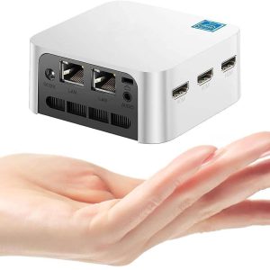 ACE Mini PC Windows 11, 12th N100 12GB LPDDR5 256GB M.2 SSD Mini Desktop Computers, Micro Pc with 3 HDMI Support 4K UHD, Dual Gigabit Ethernet, 2.4G/5G WiFi/BT4.2