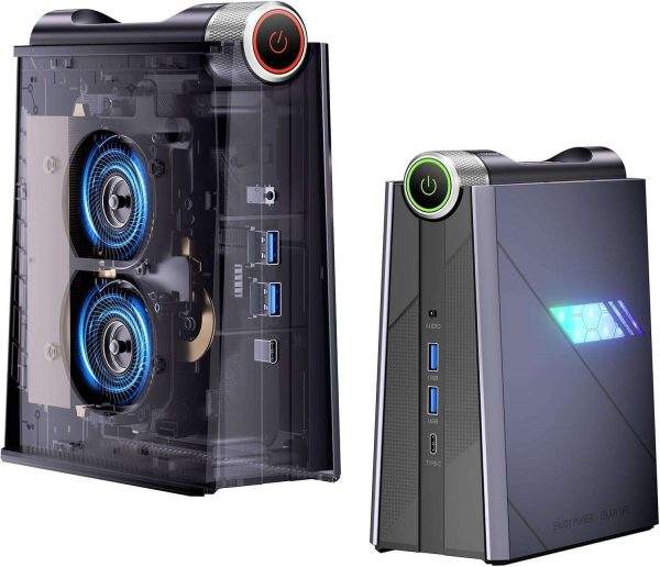 KAMRUI 4K Mini Gaming PC i9, i9-11900H Processor(Up to 4.9GHz), Mini PC Gaming 16GB RAM 512GB NVME SSD, Mini Computers Desktop with 3 Modes/RGB/Dual Fans/Wifi 6/BT5.2