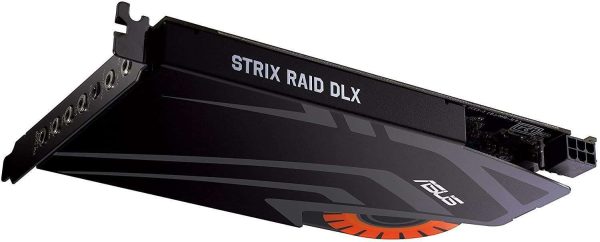 ASUSStrix RAID DLX 7.1 PCIe Gaming Sound Card with High Performance Headphone Amp (600ohm) & Audiophile-Grade DAC and 124dB SNR