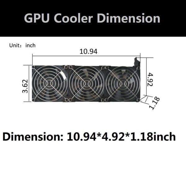 GPU Fan Cooler PCI Slot Triple 92mm 90mm Graphic Card Fans for Video Card VGA Cooler Fans Compatible with Tesla K80 R9 280 GTX 580 Nvidia GTX 970 RX570 r9 390x EVGA RTX 1080ti 2070 2080Ti