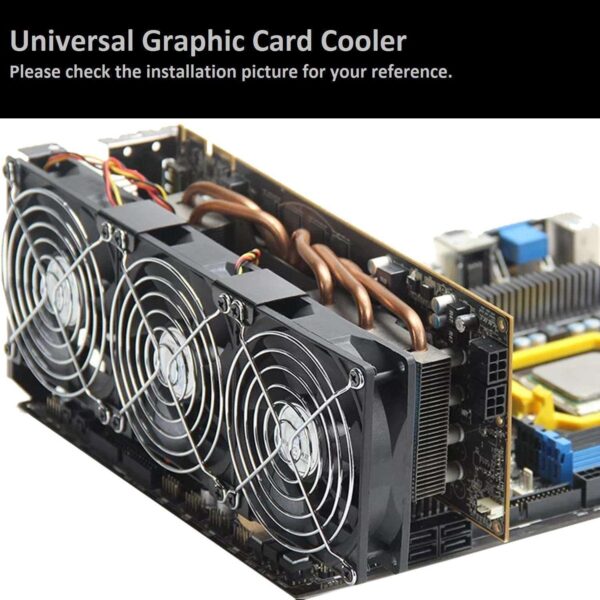 GPU Fan Cooler PCI Slot Triple 92mm 90mm Graphic Card Fans for Video Card VGA Cooler Fans Compatible with Tesla K80 R9 280 GTX 580 Nvidia GTX 970 RX570 r9 390x EVGA RTX 1080ti 2070 2080Ti