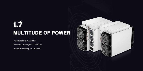 Antminer L7, NEW, 9,300 MH/s, Bitcoin Mining Machine, BTC Asic Miner, American Support and Service +12 Month Warranty & US SELLER