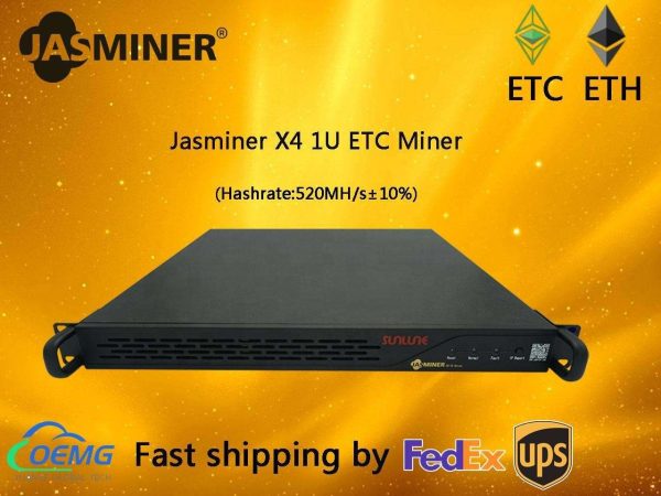 Ready Stock New Jasminer X4 1U 520MH/s Hashrate 240W Power Consumation  Miner ETC Miner with 180 days warranty