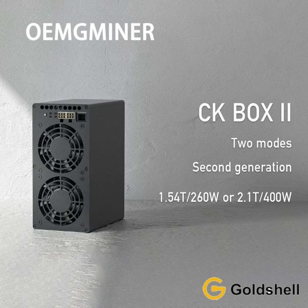 New  Goldshell CK Box II Miner Nervos Network Dual modes 1.54T/260W or 2.1T/400W With PSU