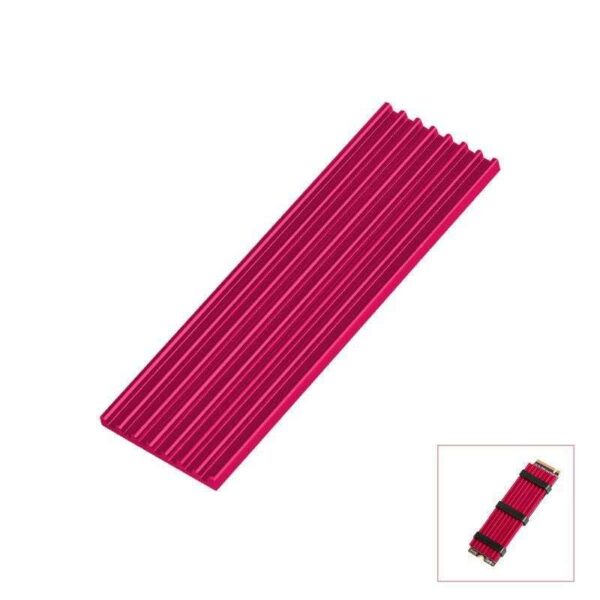 JetMedia JM-HS01 Aluminum Alloy M.2 SSD Heatsink - Red, High Heat-dissipation Quick installation