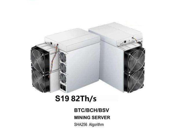 Bitmain S19 82TH/S Bitcoin Miner Antminer S19 82T With Power Supply Most Profitable Mining SHA-256 BTC BHC Miner Machine Than Antminer T19 S17 Pro