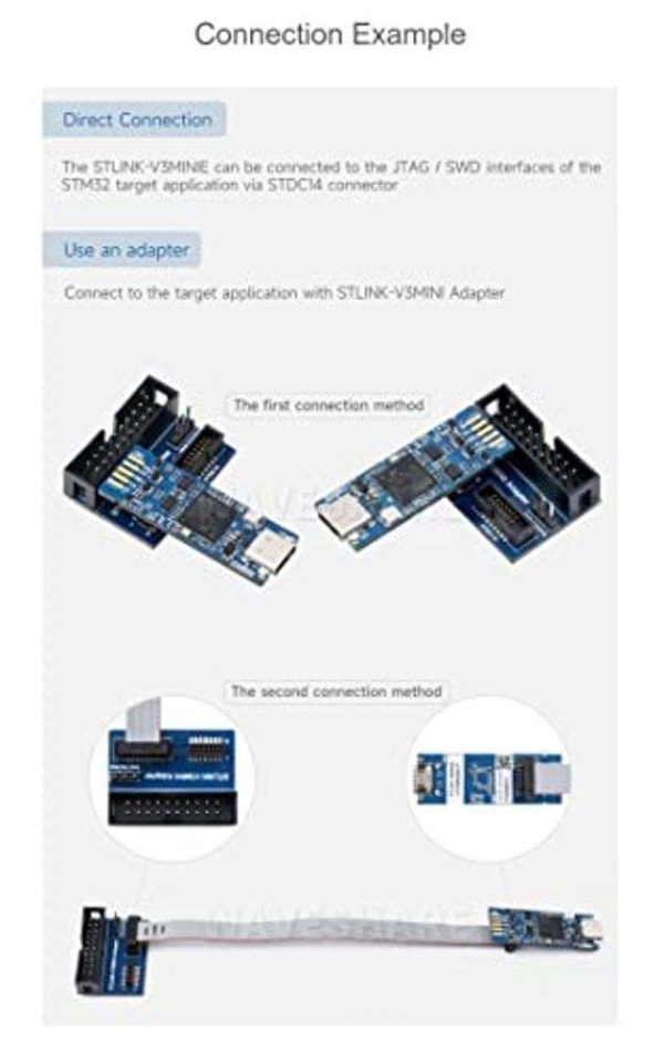 Tiny STLINK-V3MINIE Debugger/Programmer for All STM32 MCUs with JTAG/SWD Interfaces