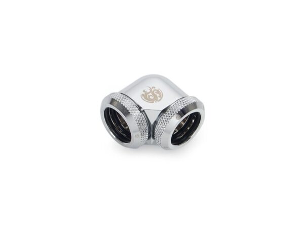 Bitspower Silver Shining Enhance 90-Degree Dual Multi-Link Adapter For OD 16MM (2 PCS)