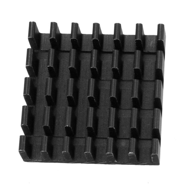 Aluminum Heatsink Cooler Circuit Board Cooling Fin Black 20mmx20mmx6mm 5Pcs for Led Semiconductor Integrated Circuit Device