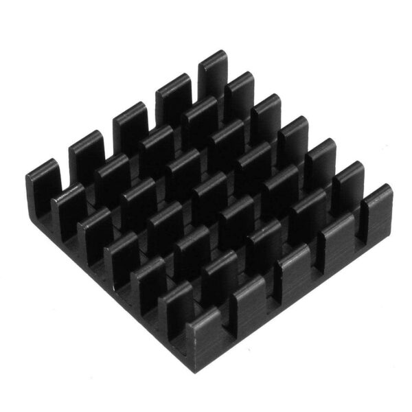 Aluminum Heatsink Cooler Circuit Board Cooling Fin Black 20mmx20mmx6mm 5Pcs for Led Semiconductor Integrated Circuit Device