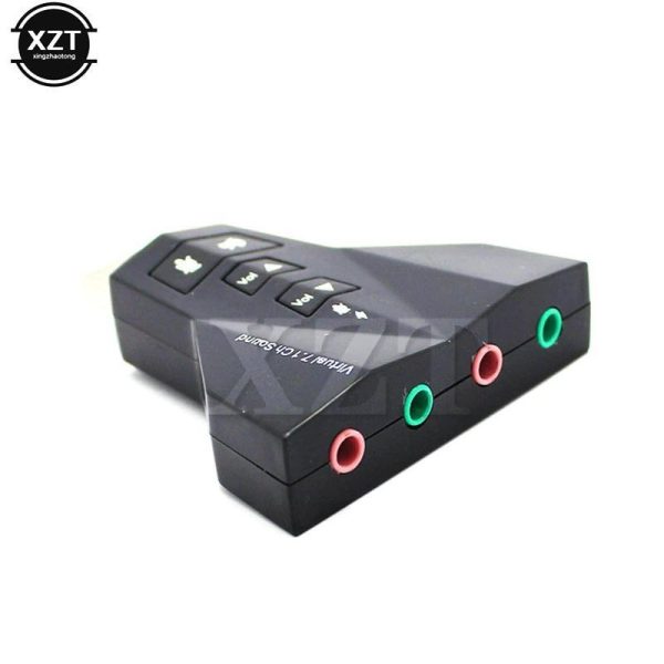 3D External Usb Audio Sound Card Digital Dual Virtual 7.1 Channel USB 2.0 Audio Adapter Double Sound Card for PC