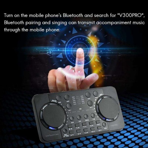 Weastlinks V300 PRO Sound Card 10 Sound Effects Bluetooth Noise Reduction mixers Headset mic Voice Control for Phone PC