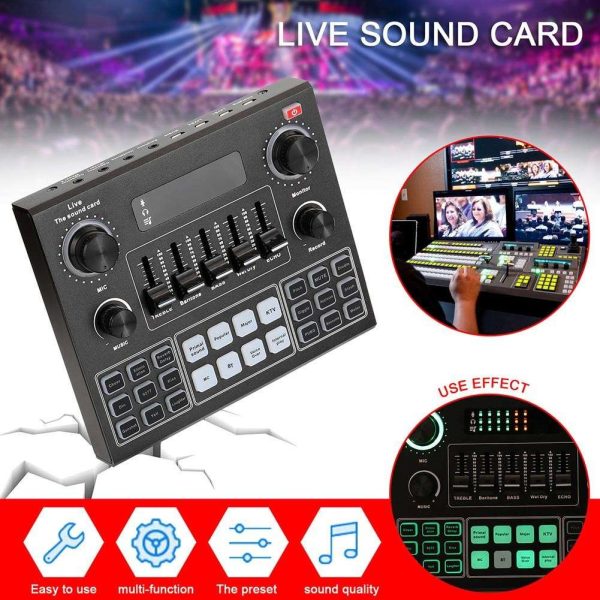 Weastlinks V9 Audio Sound Card 3.5mm Microphone Headset Live Broadcast Studio Phone Computer Sound Adapter for Phone Computer