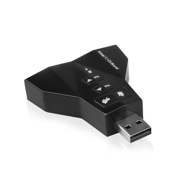 Weastlinks USB Adapter External 7.1 Channel USB 3D Sound Card Audio Dual Virtual 7.1 USB 2.0 Adapter