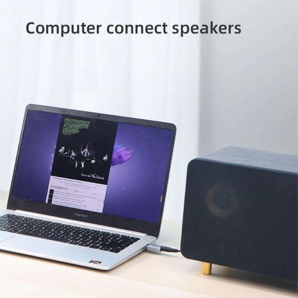 Weastlinks 2 in 1 USB Sound Card Portable External 3.5mm Microphone Audio Adapter for PC Laptop PS4/5 Earphone Speaker Windows Mac