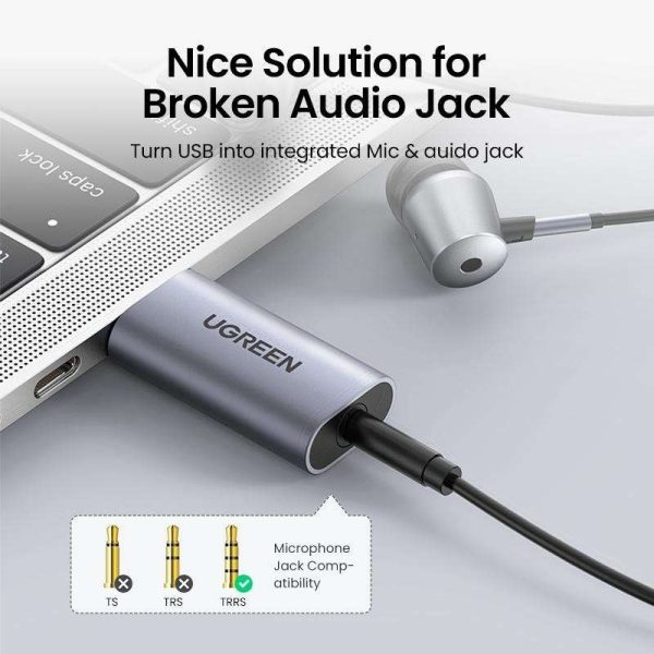 Weastlinks USB Sound Card Audio Interface USB Sound Card for Laptop PC PS4 Earphone Microphone Audio Card USB External Sound Card